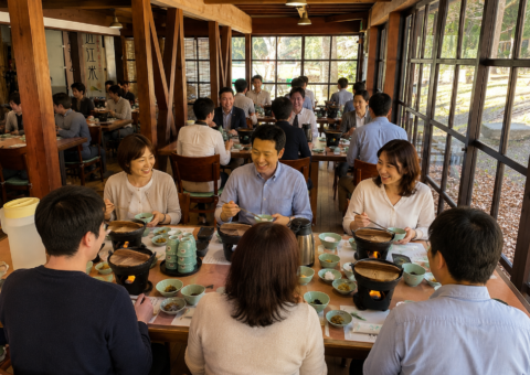 団体食事風景11